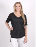 Breathable V Neck High-Low Short Sleeved Loose Top